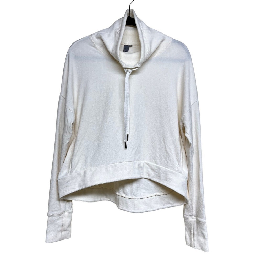 Sweaty Betty Funnel Neck Harmonise Luxe Sweatshirt Cream Women’s Size Medium